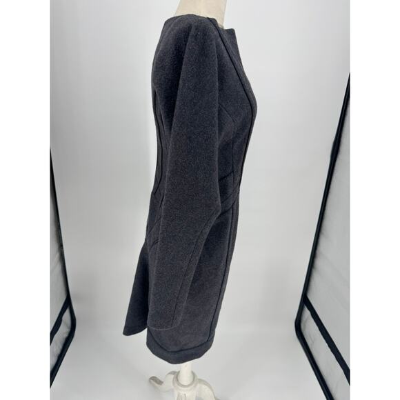 6267 Dress Italian Wool Structured Long Sleeve Fitted Small - Picture 3 of 10